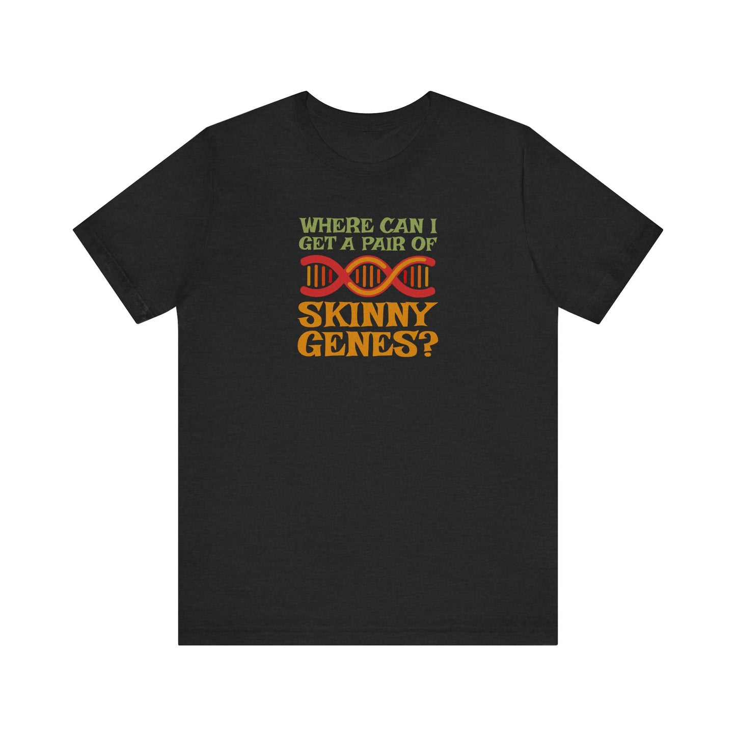 Pair of Skinny Genes (Colorful) — Retro Graphic Tee (Dark)