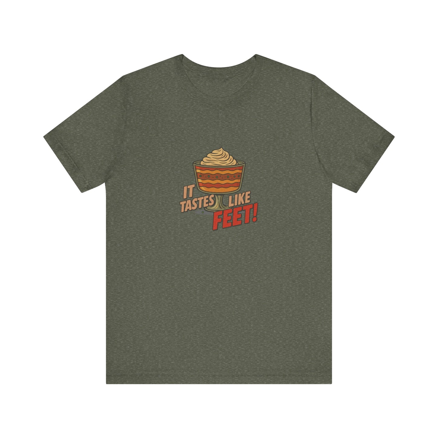 It Tastes Like Feet! — Thanksgiving Trifle Retro Tee (Dark)