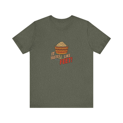 It Tastes Like Feet! — Thanksgiving Trifle Retro Tee (Dark)