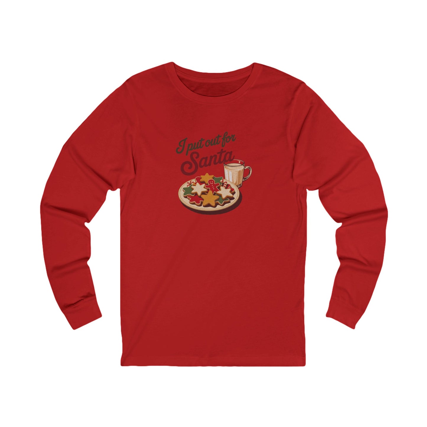 I Put Out for Santa — Retro Christmas Cookies Long Sleeve (Light)