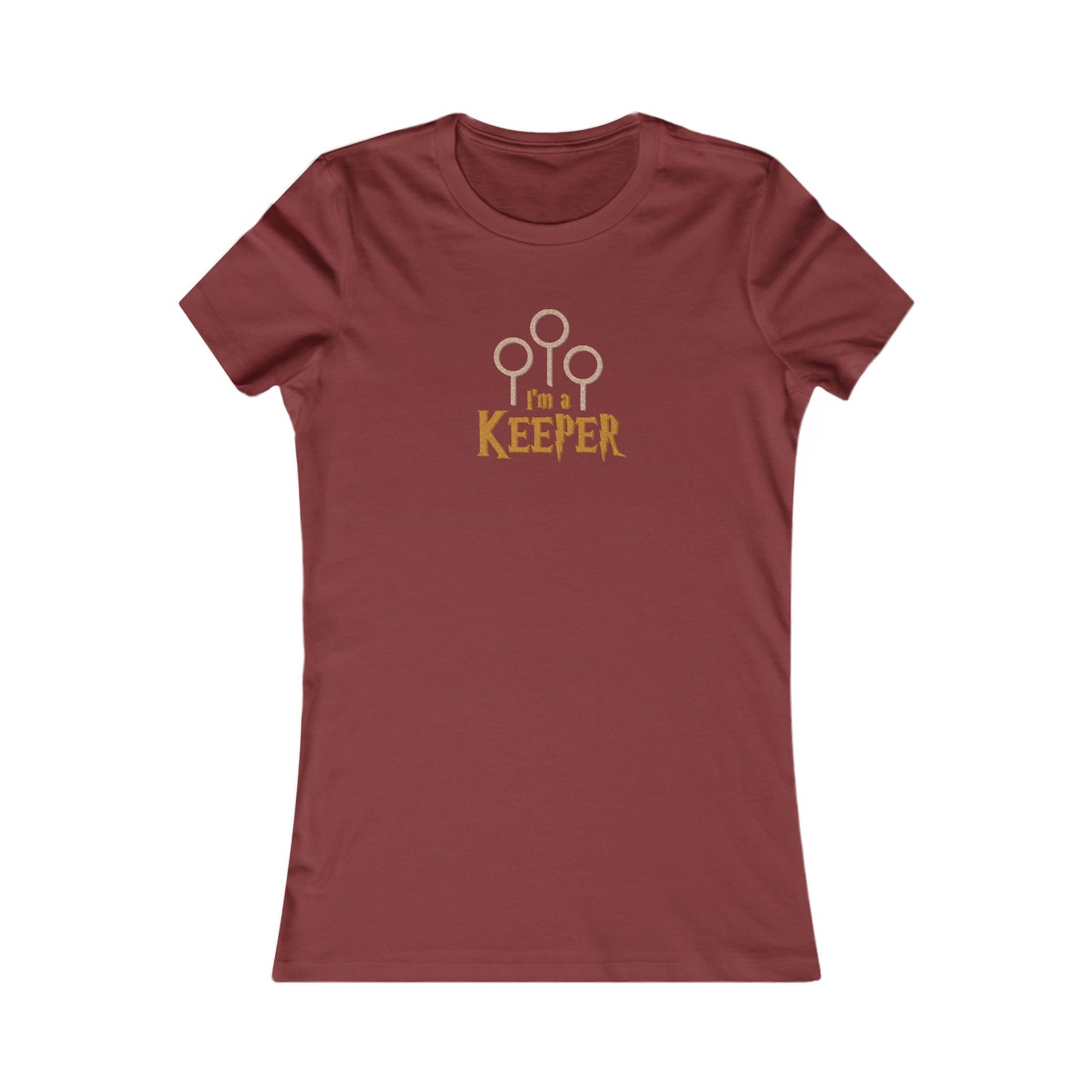 I’m a Keeper — Harry Potter Quidditch Retro Women's Tee (Dark)