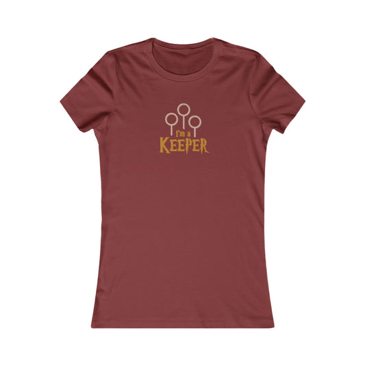 I’m a Keeper — Harry Potter Quidditch Retro Women's Tee (Dark)