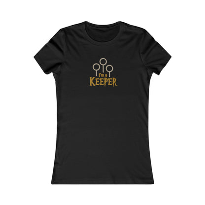 I’m a Keeper — Harry Potter Quidditch Retro Women's Tee (Dark)