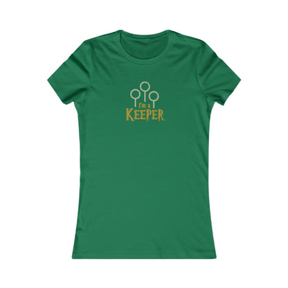 I’m a Keeper — Harry Potter Quidditch Retro Women's Tee (Dark)