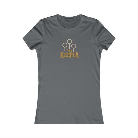 I’m a Keeper — Harry Potter Quidditch Retro Women's Tee (Dark)
