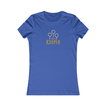 I’m a Keeper — Harry Potter Quidditch Retro Women's Tee (Dark)
