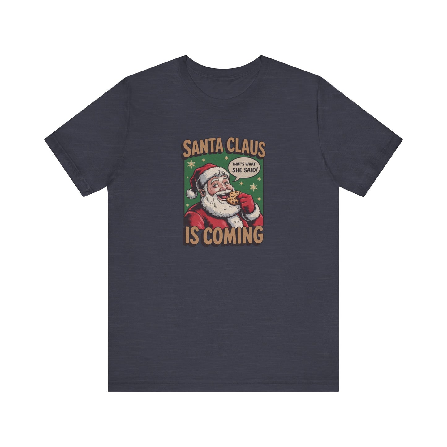 Santa Claus is Coming — Vintage Christmas Tee (Dark)