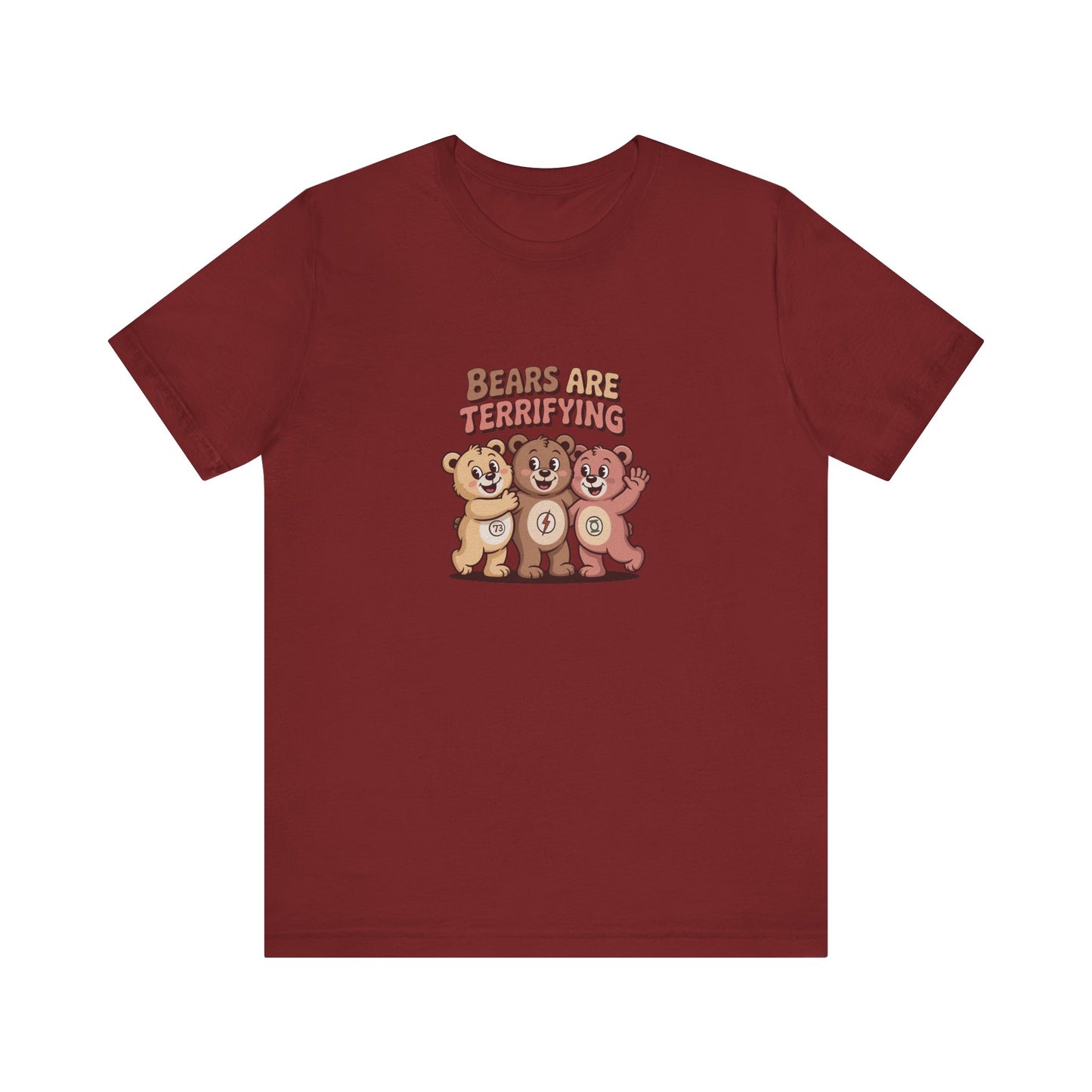 Bears Are Terrifying (Cute Remix) — Retro Tee (Dark)