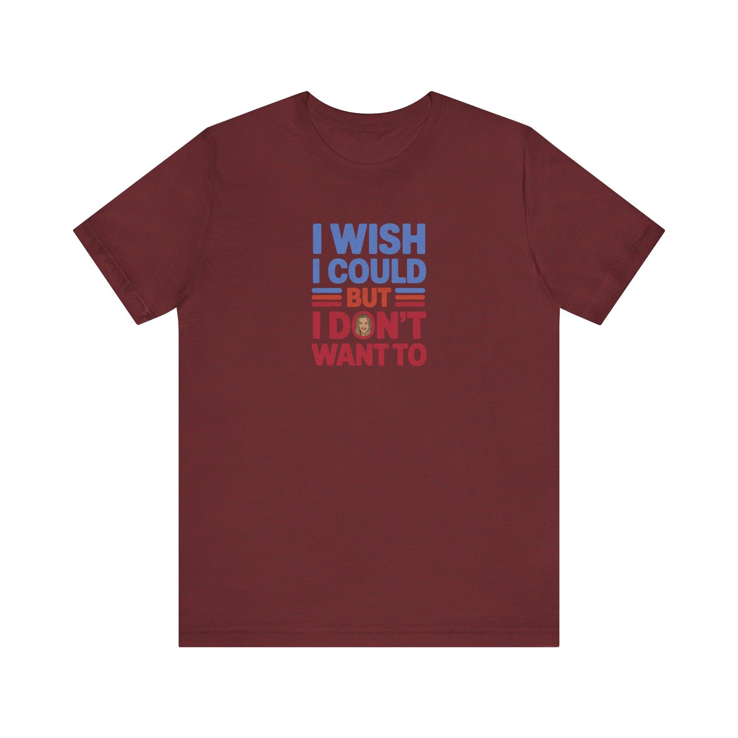 I Wish I Could, But I Don't Want To — Phoebe Buffay Retro Tee (Dark)