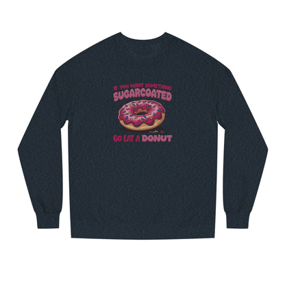 Sugarcoated (Go Eat a Donut) — Retro Graphic Sweatshirt (Dark)