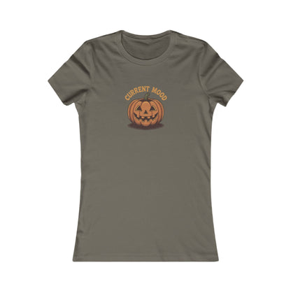 Current Mood (Vintage Jack) — Retro Halloween Women's Tee (Dark)