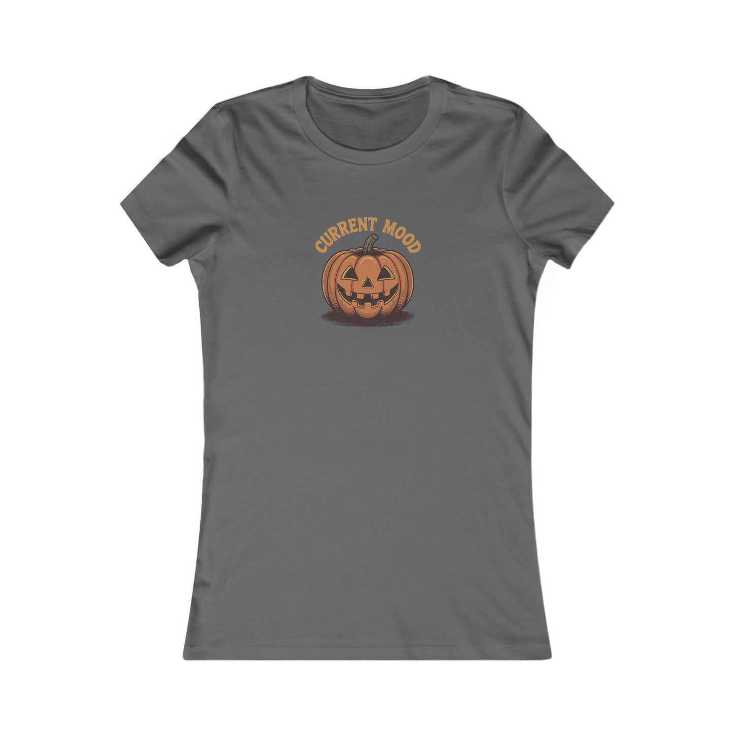 Current Mood (Vintage Jack) — Retro Halloween Women's Tee (Dark)