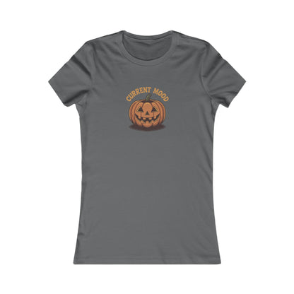 Current Mood (Vintage Jack) — Retro Halloween Women's Tee (Dark)