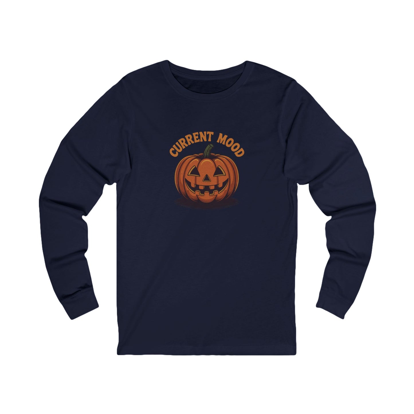 Current Mood (Vintage Jack) — Retro Halloween Long Sleeve (Dark)