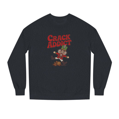 Crack Addict Nutcracker (Unhinged Remix) — Retro Sweatshirt (Dark)