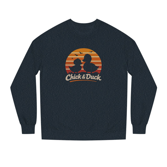 The Chick and the Duck — Friends Retro Sweatshirt (Dark)