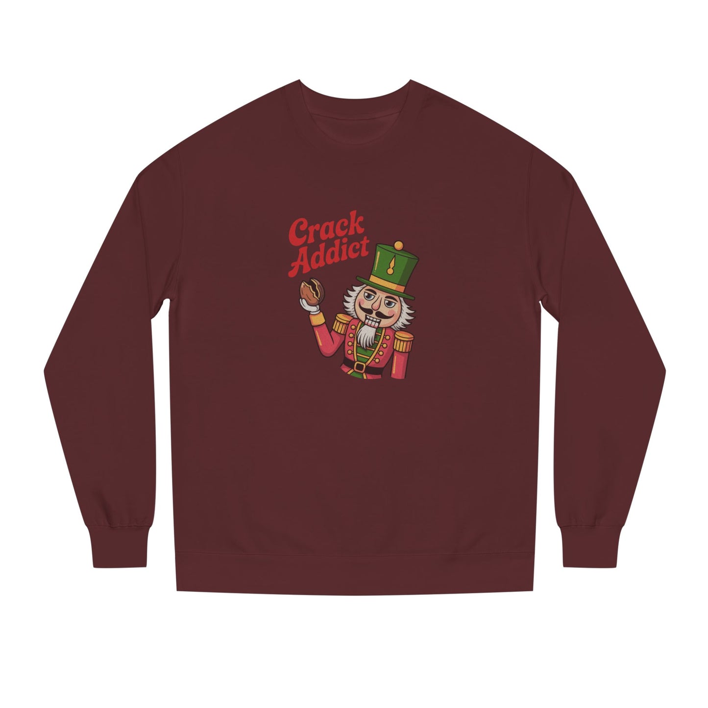Crack Addict Nutcracker — Vintage Christmas Sweatshirt (Dark)