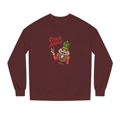 Crack Addict Nutcracker — Vintage Christmas Sweatshirt (Dark)