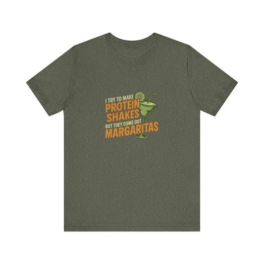 Protein Shakes (Oops, All Margaritas) — Retro Tee (Dark)