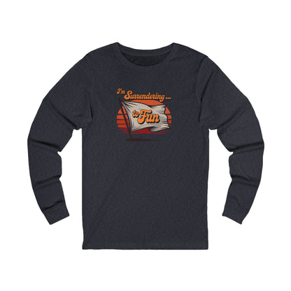 I'm Surrendering to Fun — Fun with Flags Retro Long Sleeve (Dark)
