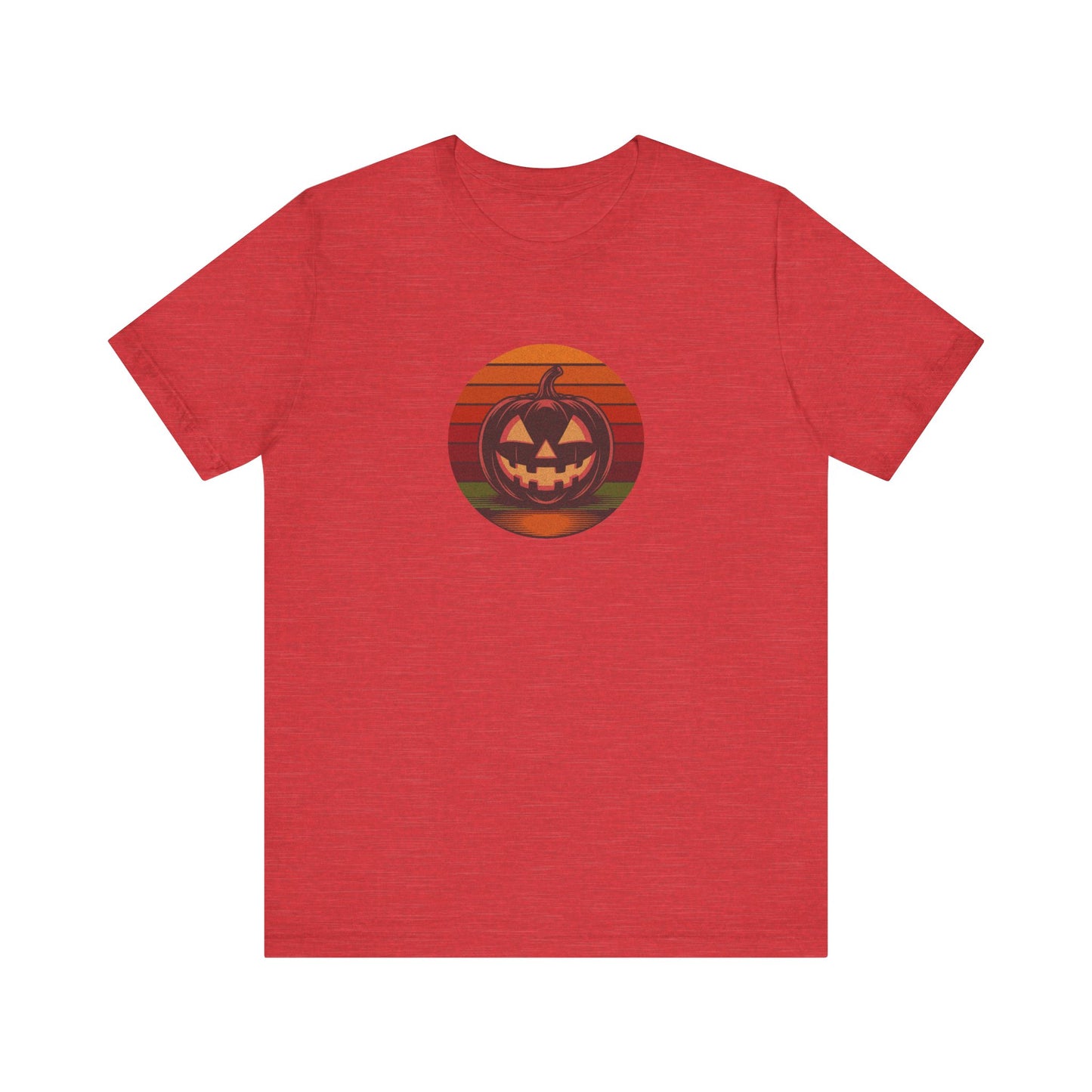 Retro Jack: Bold Grin — Halloween Sunset Tee (Light)