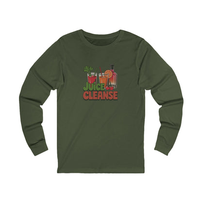 Juice Cleanse Liquid Diet — Boozy Brunch Retro Long Sleeve (Dark)