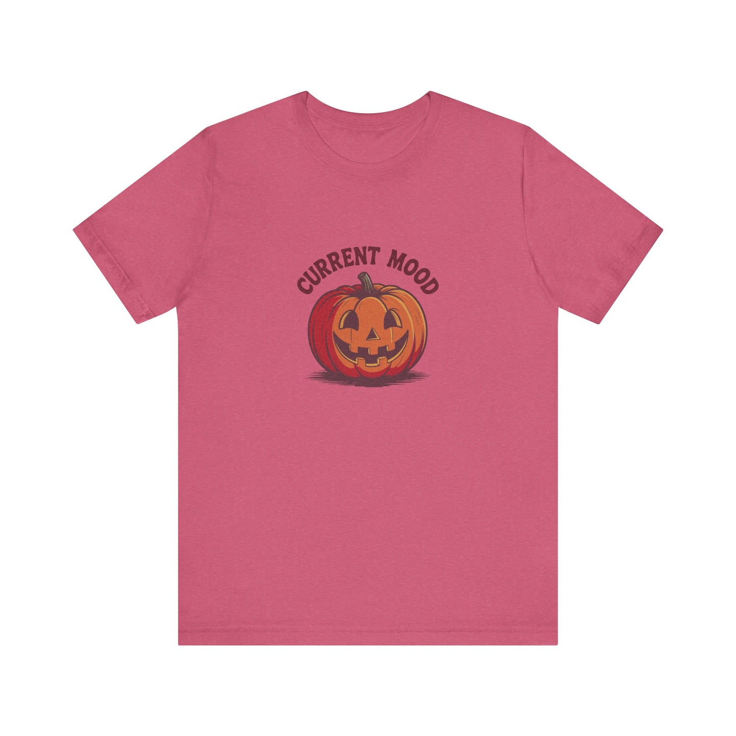 Current Mood (Classic Pumpkin) — Retro Halloween Tee (Light)