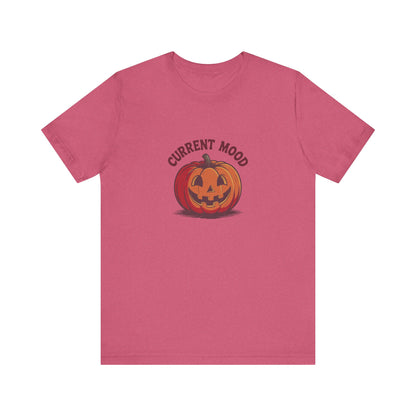 Current Mood (Classic Pumpkin) — Retro Halloween Tee (Light)