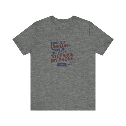 Your Life Support < Charging My Phone — Retro Tee (Light)