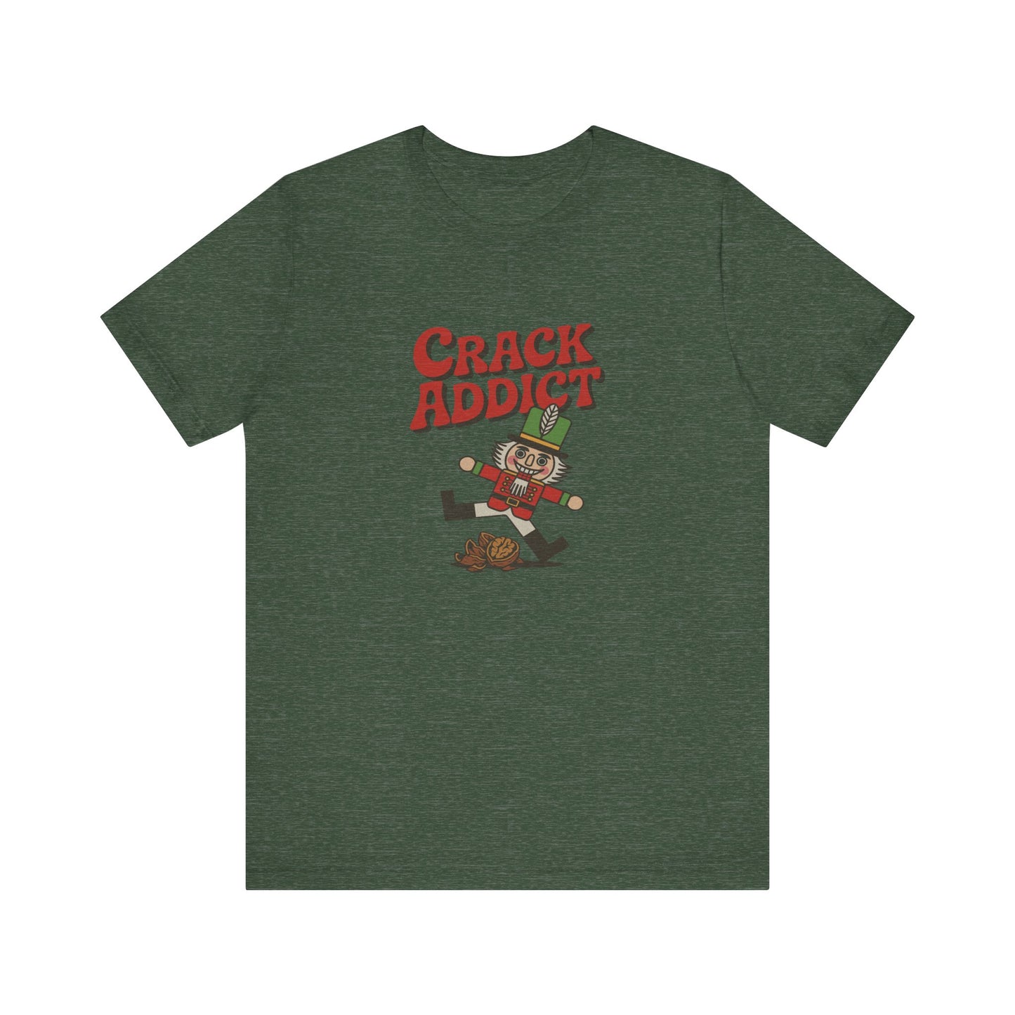 Crack Addict Nutcracker (Unhinged Remix) — Retro Tee (Dark)