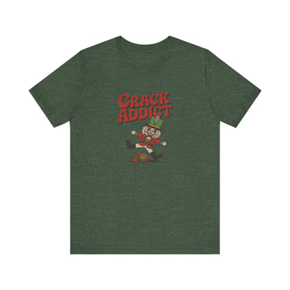 Crack Addict Nutcracker (Unhinged Remix) — Retro Tee (Dark)