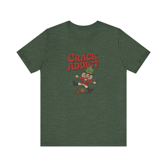 Crack Addict Nutcracker (Unhinged Remix) — Retro Tee (Dark)