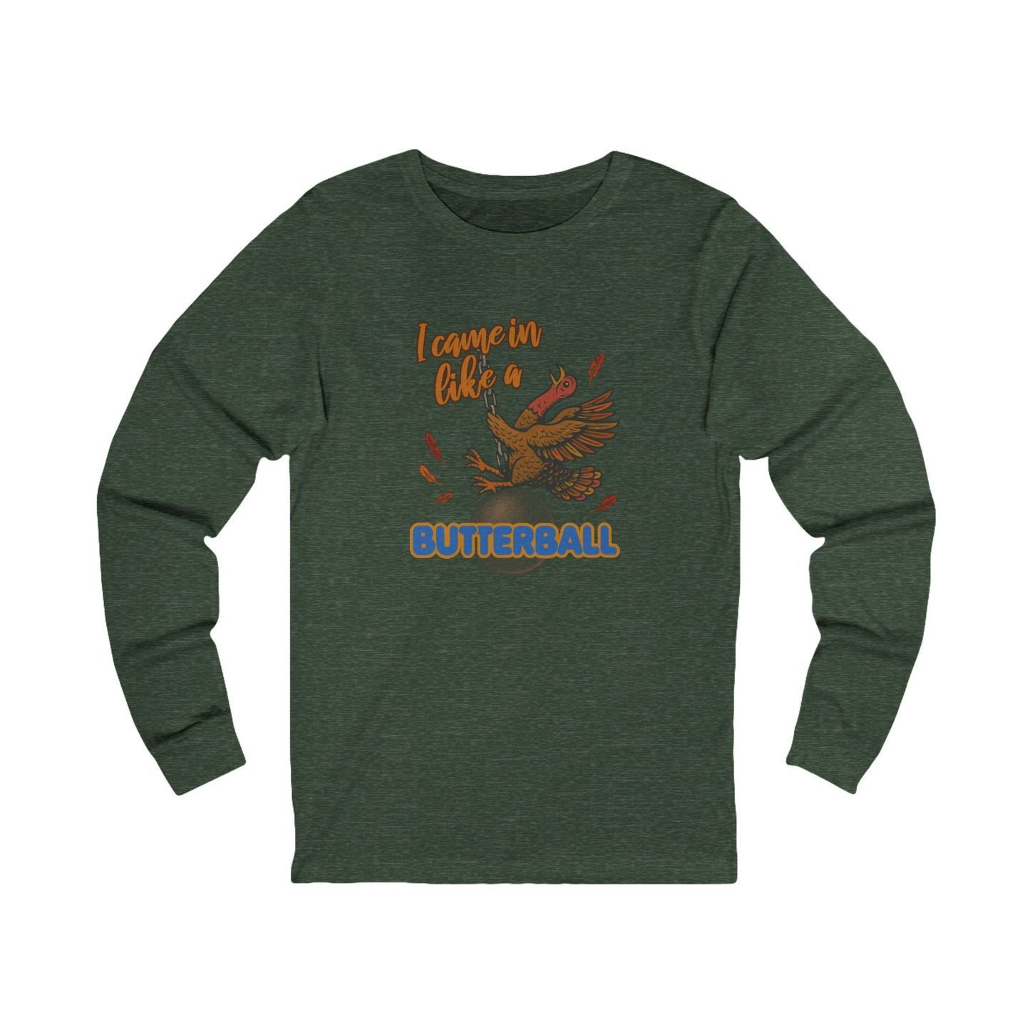Like a Butterball — Miley Cyrus Thanksgiving Parody Retro Long Sleeve (Dark)