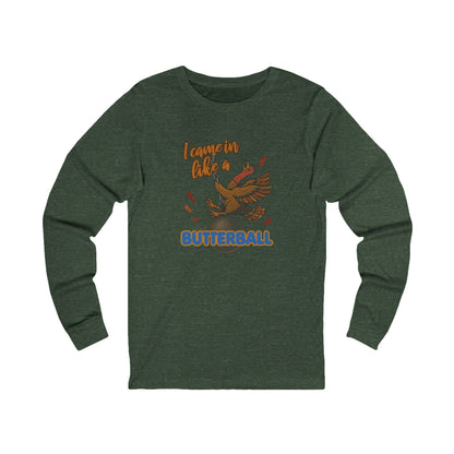 Like a Butterball — Miley Cyrus Thanksgiving Parody Retro Long Sleeve (Dark)