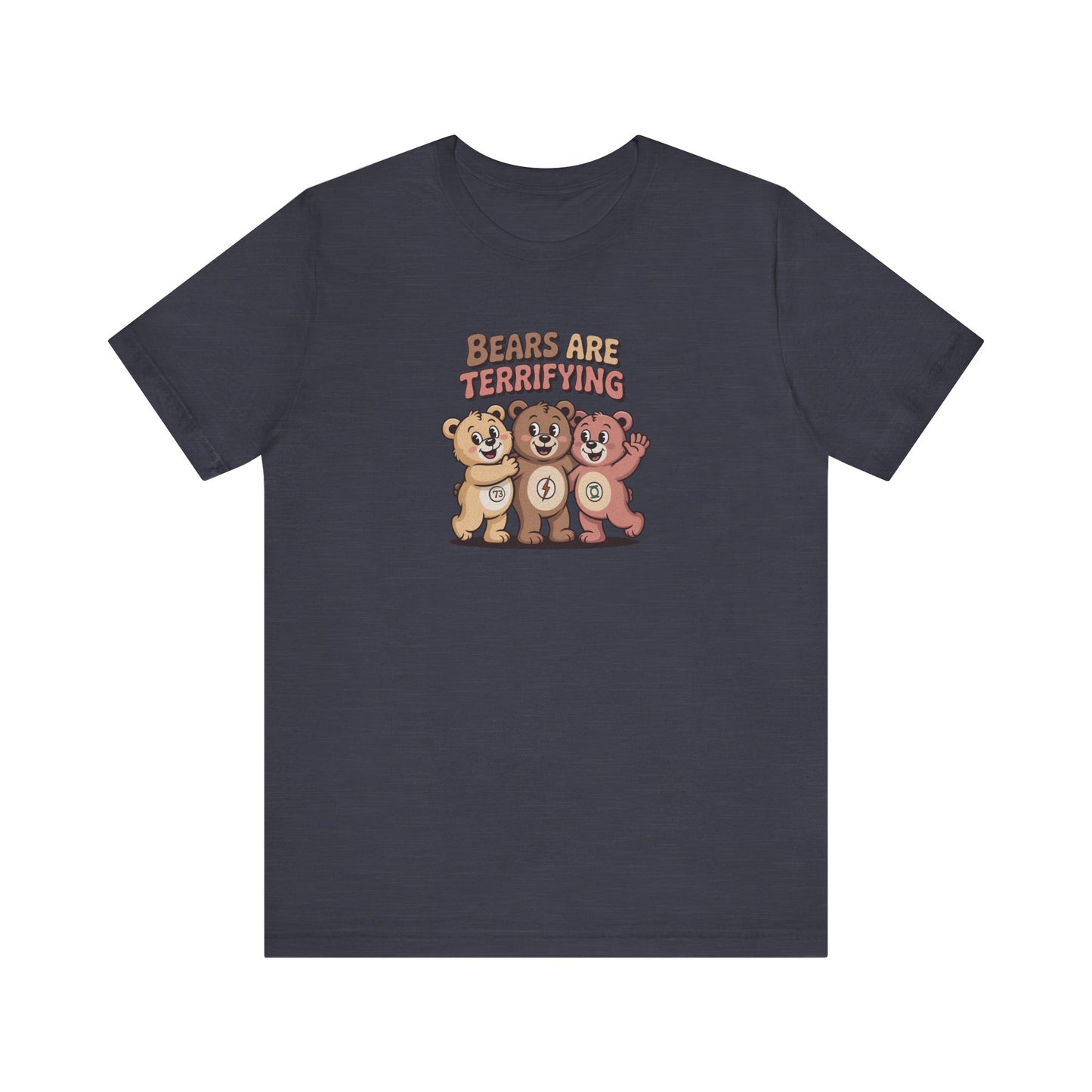 Bears Are Terrifying (Cute Remix) — Retro Tee (Dark)