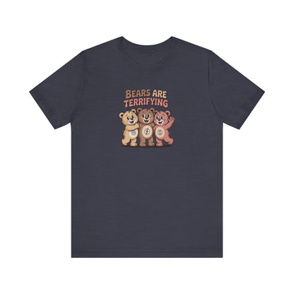 Bears Are Terrifying (Cute Remix) — Retro Tee (Dark)