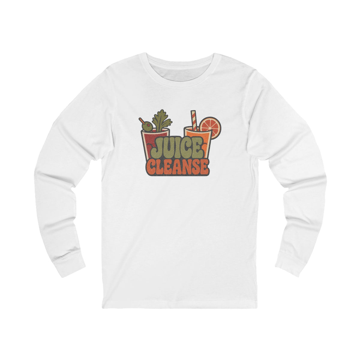 Juice Cleanse Liquid Diet — Boozy Brunch Retro Long Sleeve (Light)