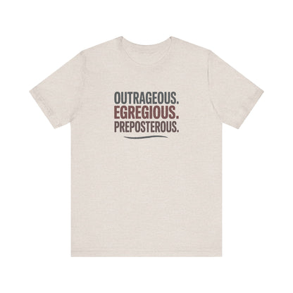 Outrageous Egregious Preposterous — Seinfeld Retro Tee (Dark)
