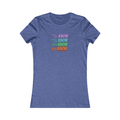 They Don't Know We Know — Friends Retro Women's Tee (Dark)