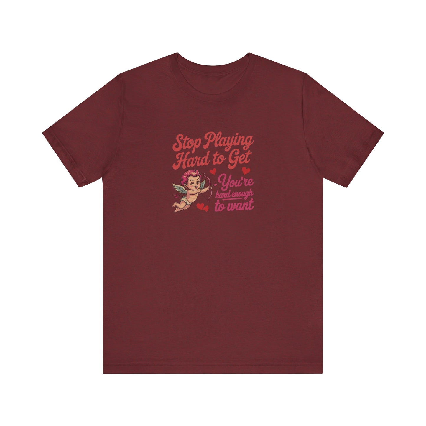 Stop Playing Hard to Get — Retro Cupid Tee (Dark)