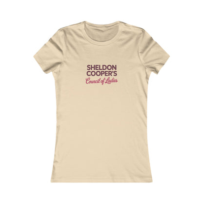 Sheldon Cooper’s Council of Ladies — TBBT Retro Women's Tee (Light)