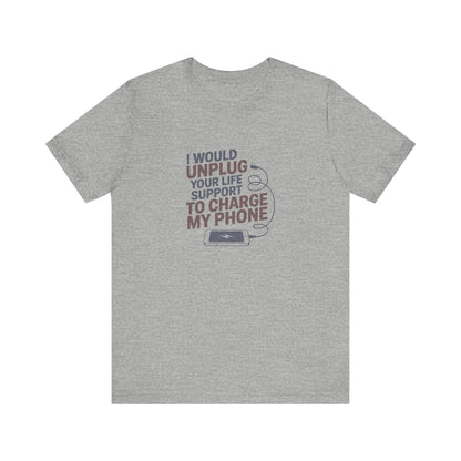 Your Life Support < Charging My Phone — Retro Tee (Light)