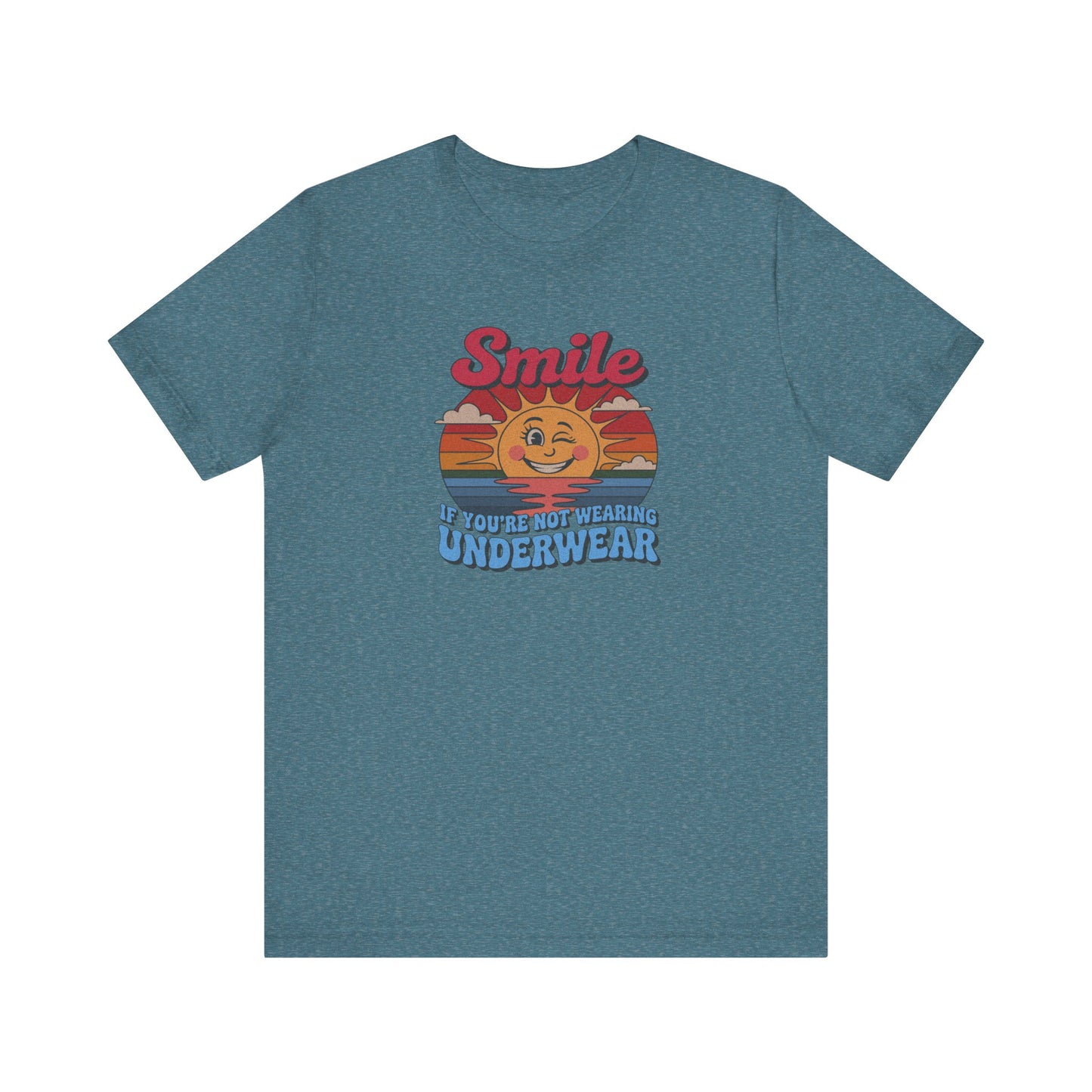 Smile If You’re Not Wearing Underwear — Retro Tee (Light)