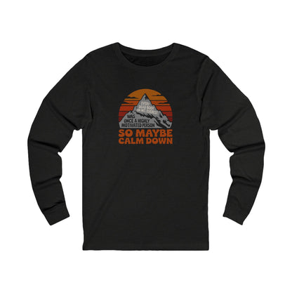 Everything in Moderation (Especially Fitness) – Mount Everest Retro Long Sleeve (Dark)