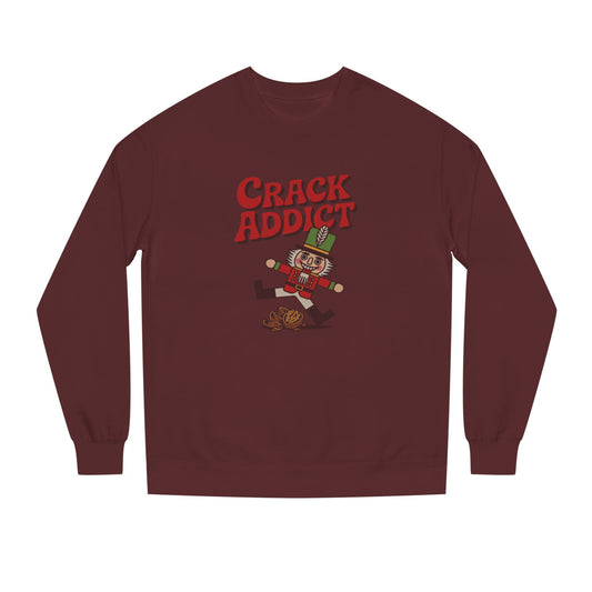 Crack Addict Nutcracker (Unhinged Remix) — Retro Sweatshirt (Dark)