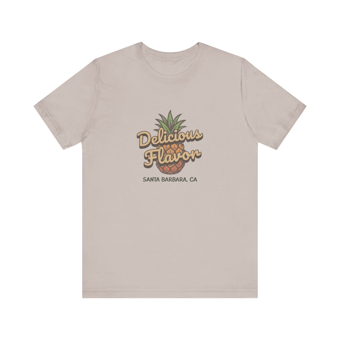 Delicious Flavor — Santa Barbara Pineapple Retro Tee (Light)