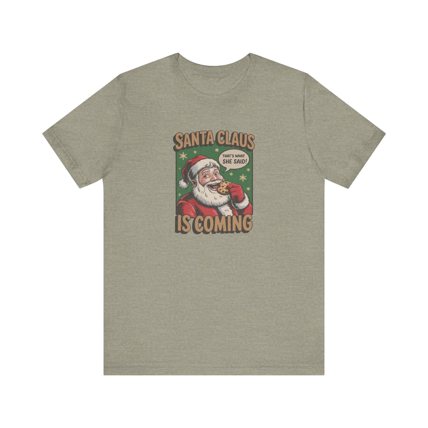 Santa Claus is Coming — Vintage Christmas Tee (Light)