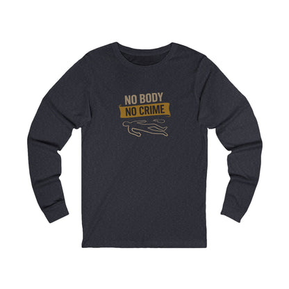 No Body, No Crime — Psych Crime Scene Retro Long Sleeve (Dark)