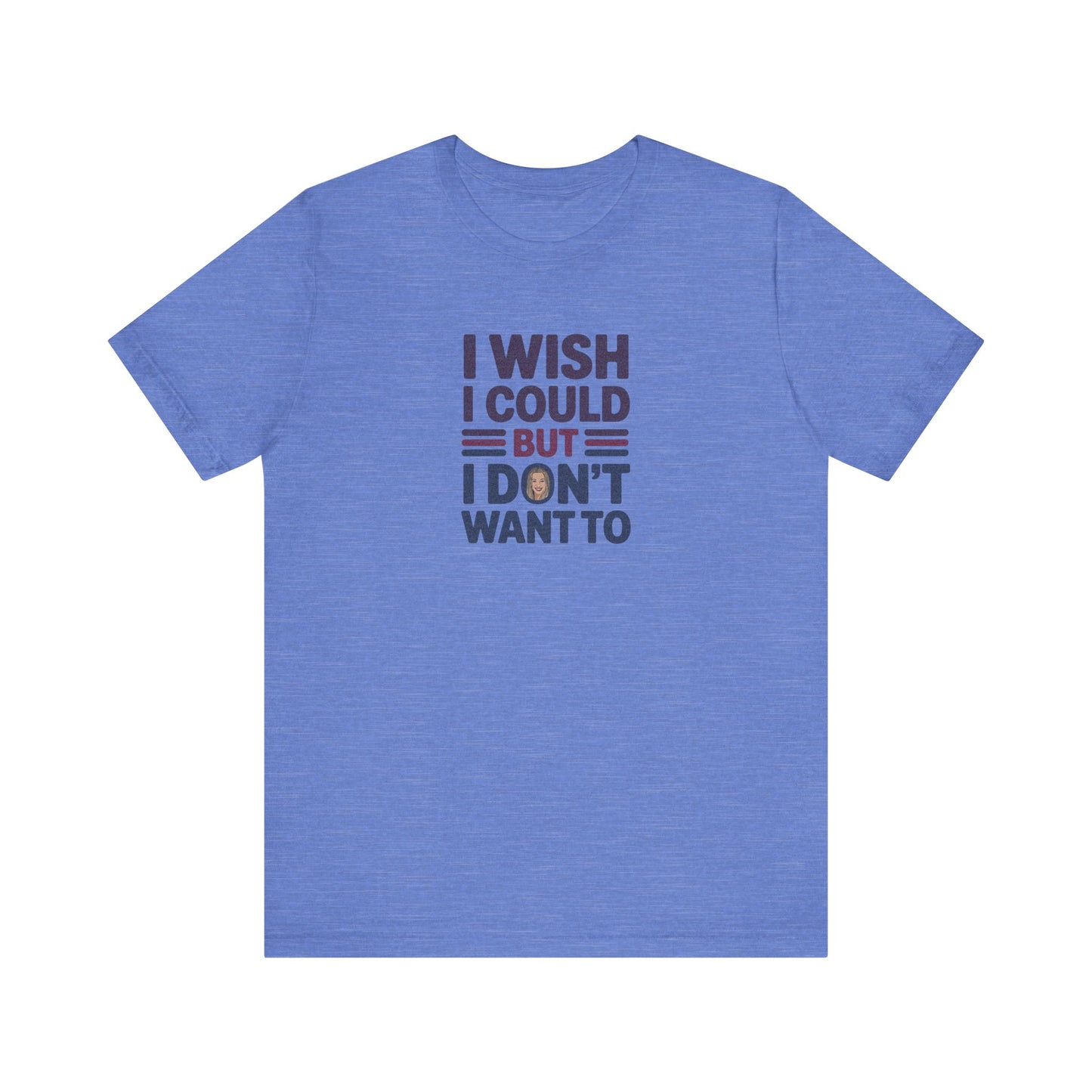 I Wish I Could, But I Don't Want To — Phoebe Buffay Retro Tee (Light)