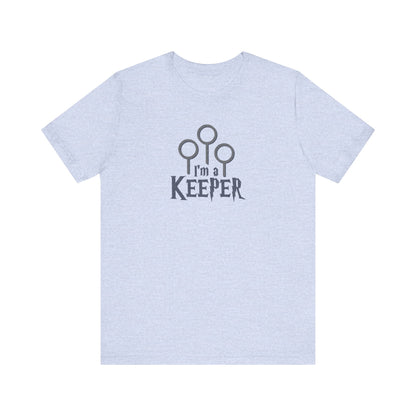 I’m a Keeper — Harry Potter Quidditch Retro Tee (Light)